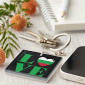 Porte-clés J'aime la Bulgarie (Devant Droit)