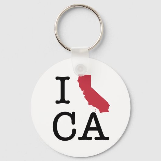 Porte-clés J'aime la Californie (Recto)