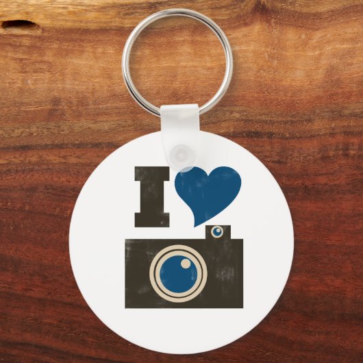 Porte-clés J'aime la caméra (Recto)