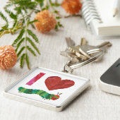 Porte-clés J'Aime La Caterpillar Très Affamée (Côté)