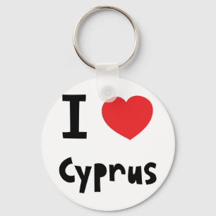 Porte-clés J'aime la Chypre