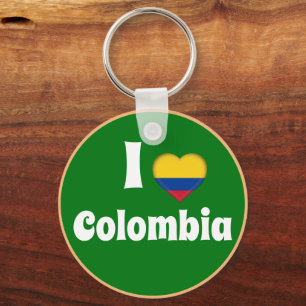 Porte-clés J'aime la Colombie & Coeur - pays, voyage / sports