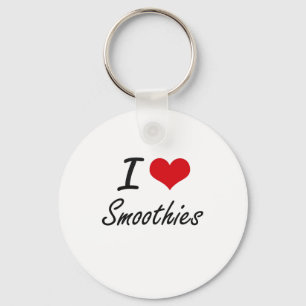 Porte-clés J'aime la conception artistique de Smoothies