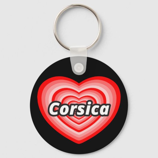 Porte-clés J'aime la Corse (Recto)