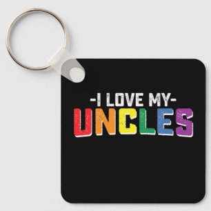 Porte-clés J'aime la fierté de mes oncles Gay Lesbienne Famil