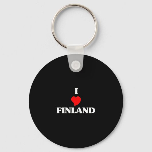 Porte-clés J'aime la Finlande (Recto)