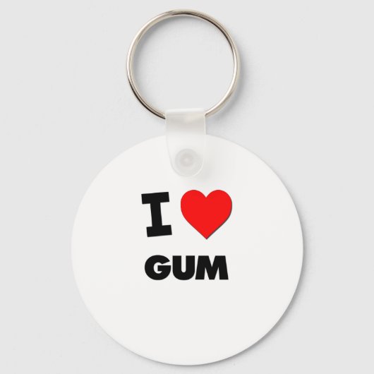Porte-clés J'aime la gomme (Recto)