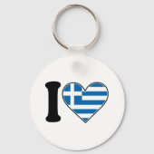 Porte-clés J'aime la Grèce (Recto)