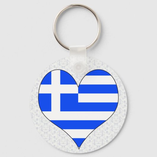 Porte-clés J'aime la Grèce (Recto)