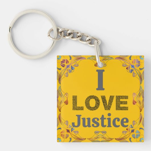 Porte-clés J'aime la justice (Devant)