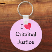 Porte-clés J'aime la justice pénale (Recto)