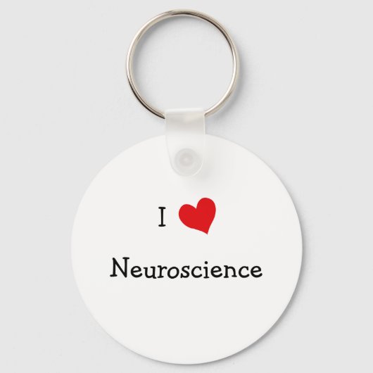 Porte-clés J'aime la neuroscience (Recto)