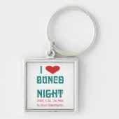 Porte-clés j'aime la nuit de bunco (Devant)