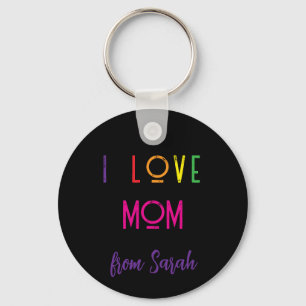 Porte-clés j'aime la photo de maman
