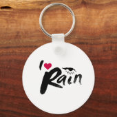 Porte-clés J'aime la pluie (Recto)
