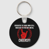 Porte-clés J'aime la radio métallique lourde (Verso)