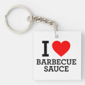 Porte-clés J'Aime La Sauce Barbecue (Devant)