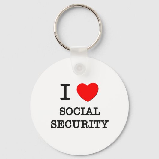 Porte-clés J'aime la sécurité sociale (Recto)