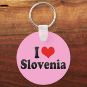 Porte-clés J'aime la Slovénie (Recto)