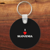 Porte-clés J'aime la Slovénie (Recto)