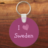 Porte-clés J'aime la Suède (Recto)