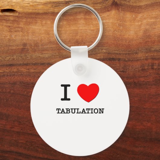 Porte-clés J'aime la tabulation (Recto)