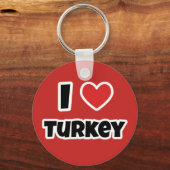 Porte-clés J'aime la Turquie (Recto)