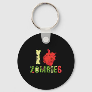 Porte-clés J'Aime La Typographie Zombie Faite De Pièces Zombi