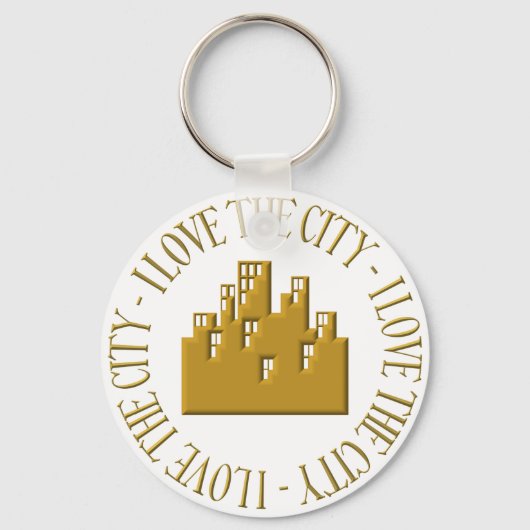 Porte-clés J'aime la ville (Recto)