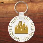 Porte-clés J'aime la ville (Recto)