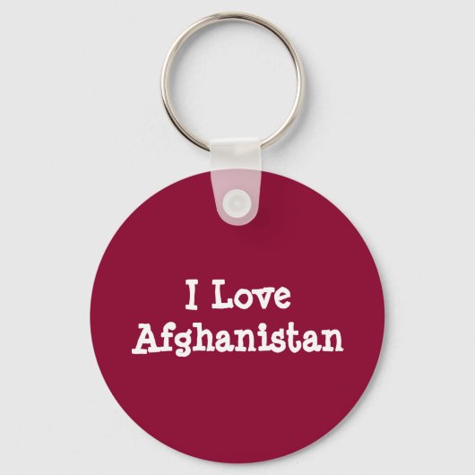 Porte-clés J'aime l'Afghanistan (Recto)