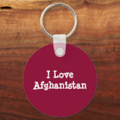 Porte-clés J'aime l'Afghanistan (Recto)