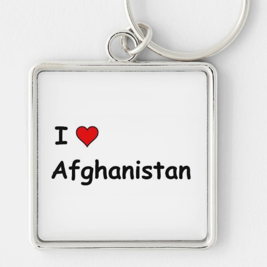 Porte-clés J'aime l'Afghanistan (Devant)