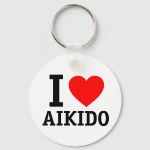 Porte-clés J'aime l'aïkido