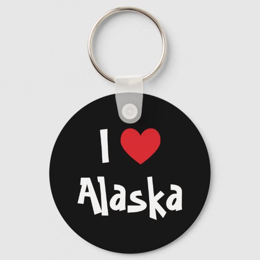 Porte-clés J'aime l'Alaska (Recto)