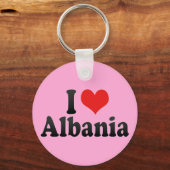 Porte-clés J'aime l'Albanie (Recto)