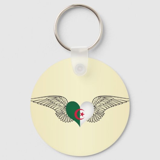 Porte-clés J'aime l'Algérie - ailes (Recto)
