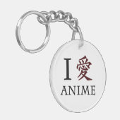 Porte-clés J'aime l'Anime (Devant gauche)