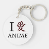 Porte-clés J'aime l'Anime (Dos)