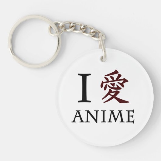 Porte-clés J'aime l'Anime (Devant)