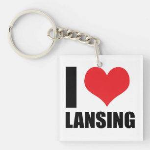 Porte-clés J'aime Lansing