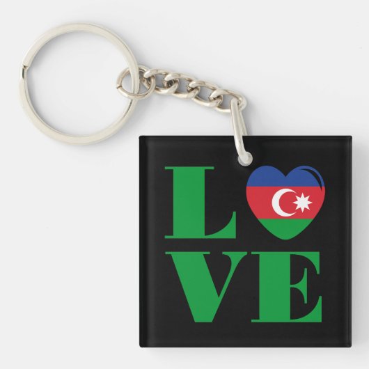 Porte-clés J'aime l'Azerbaïdjan (Devant)