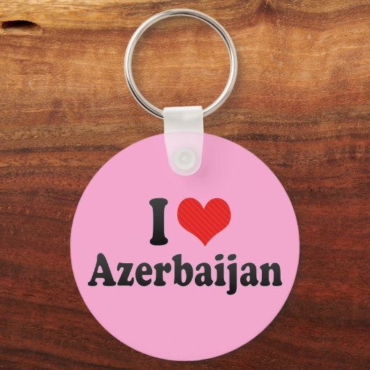 Porte-clés J'aime l'Azerbaïdjan (Recto)
