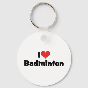 Porte-clés J'aime le badminton