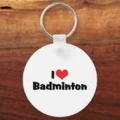 Porte-clés J'aime le badminton (Recto)