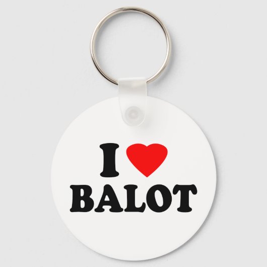 Porte-clés J'aime le ballon (Recto)