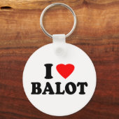 Porte-clés J'aime le ballon (Recto)
