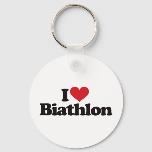 Porte-clés J'aime le biathlon (Recto)