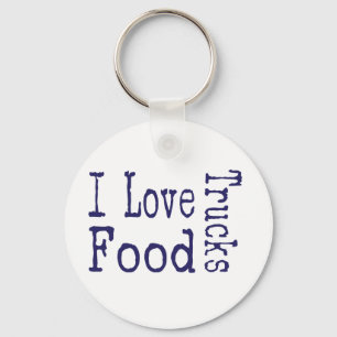 Porte-clés J'aime le bloc de camions de nourriture