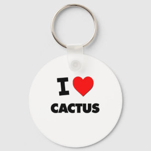 Porte-clés J'aime le cactus